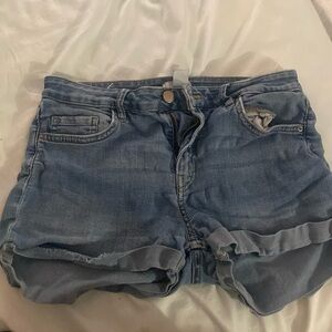 Light wash denim shorts from H&M